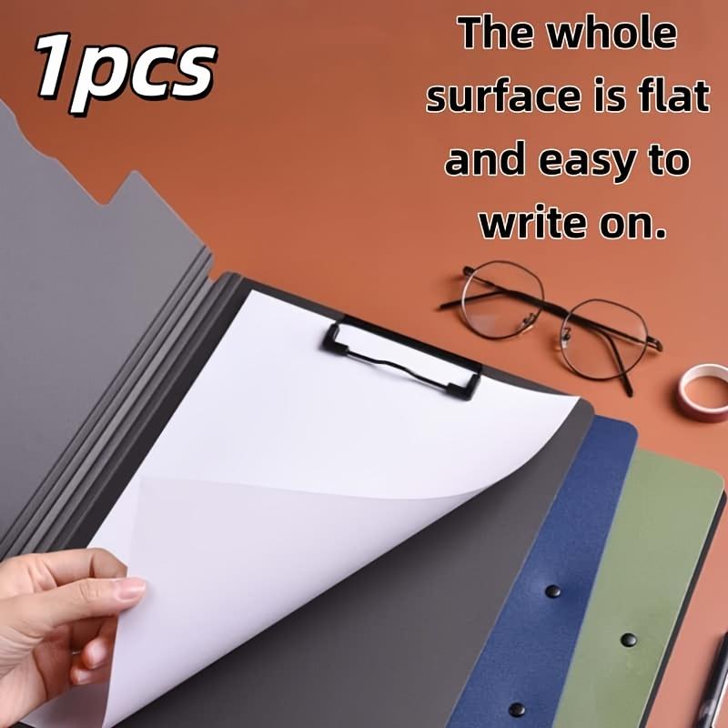 A4 Plastic Clipboard with Horizontal and Vertical Dual Metal Clips, 1 Pc Document Organizer for Home Office and School