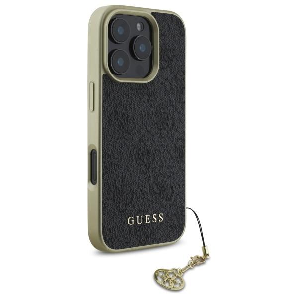 Guess Guhcp16Xgf4Ggr iPhone 16 Pro Max 6.9 Черный/Black Жесткий чехол 4G Коллекция брелоков