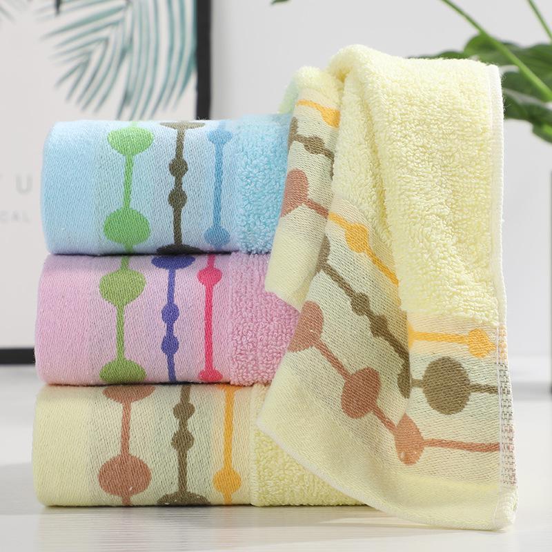 Мягкое, впитывающее полосатое полотенце для лица - хлопковая смесь для домашнего использования