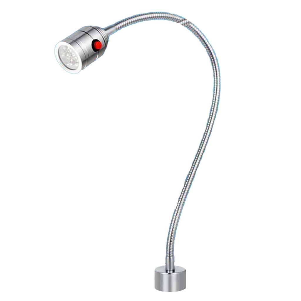 Gooseneck LED Work Light 5W 24V Tube Length 500mm Magnetic Base Tool Lamp for Work Bench Repairing