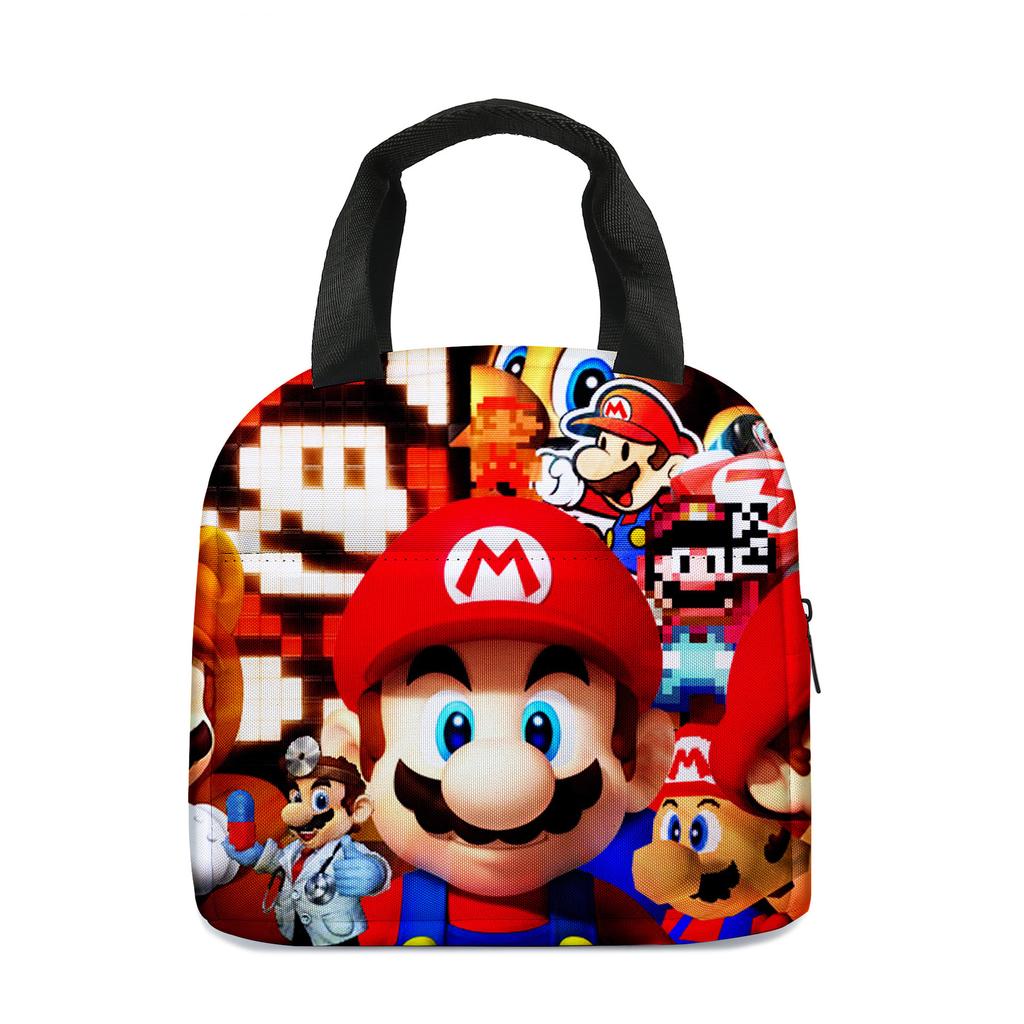 Lunch Bag Children'S Portable Lunch Box Bag Cartoon Portable Bento Bag Printed Outdoor Picnic Bag
