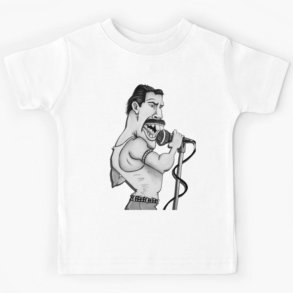 Freddy Mercury: The Cosmic Voice - Artistic Caricature Kids T-Shirt