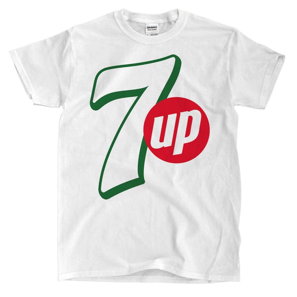 7 UP ВИНТАЖНЫЙ ЛОГОТИПБелая футболка Унисекс футболка