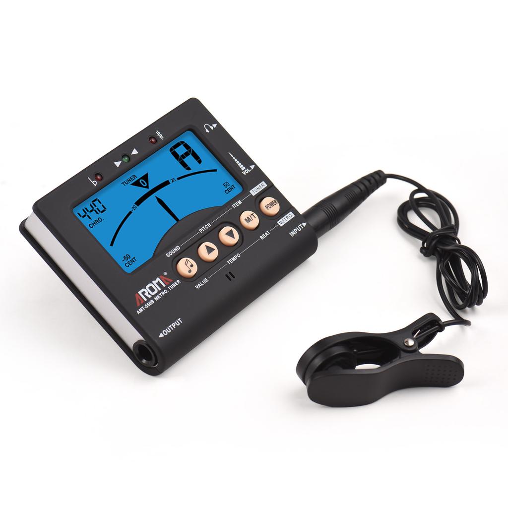 Aroma Guitar Tuner for Chromatic Guitar Bass Violin Ukulele Backlight LCD Display Screen Portable