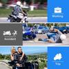 HD WiFi GPS Motorcycle Dashcam, Dual-Channel Front and Rear Cameras, Black Box Video Recorder for Motorbike Riding