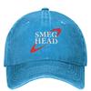 Кепка бейсболка Smeg Head Деним Красный Логотип Пара Женская Принт Хип-хоп Кепки Весна yk Ретро На открытом воздухе Спортзал Дышащие Кепки бейсболки