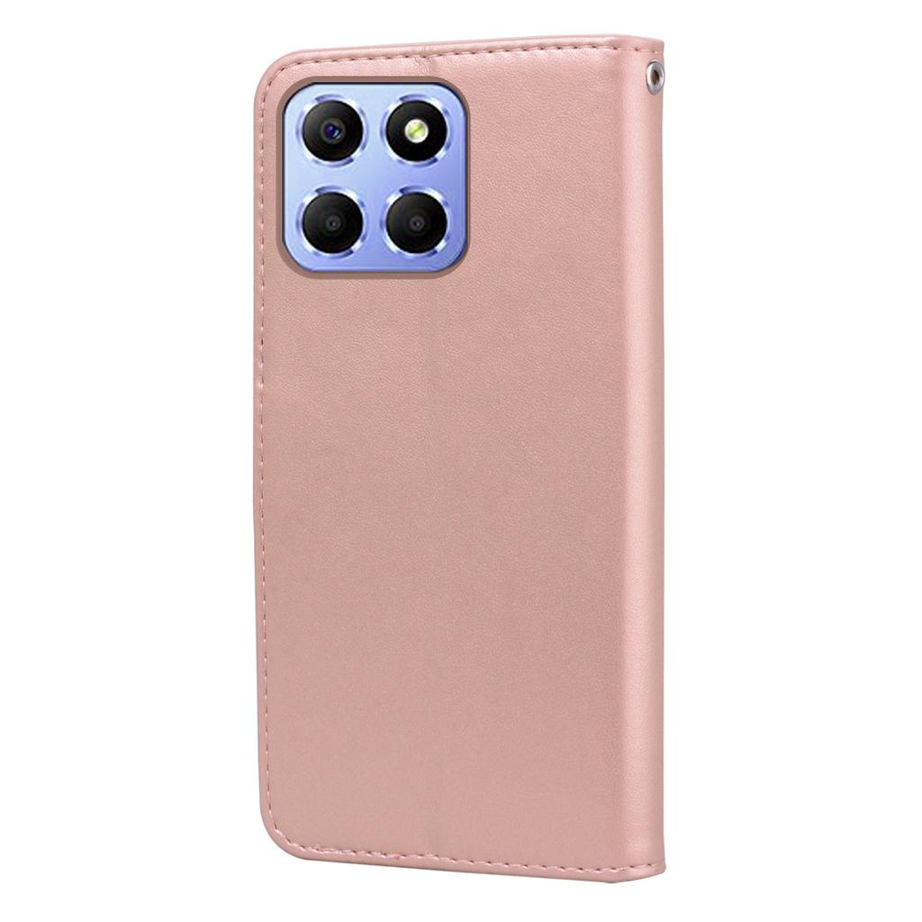 Women Wallet Flip Case Rose Flower Leather Phone Cover +Card Money Slot For HONOR X5 X6 X6A X7 X7A X8 X8A X9b X9a 5G Magic 4 5 Lite