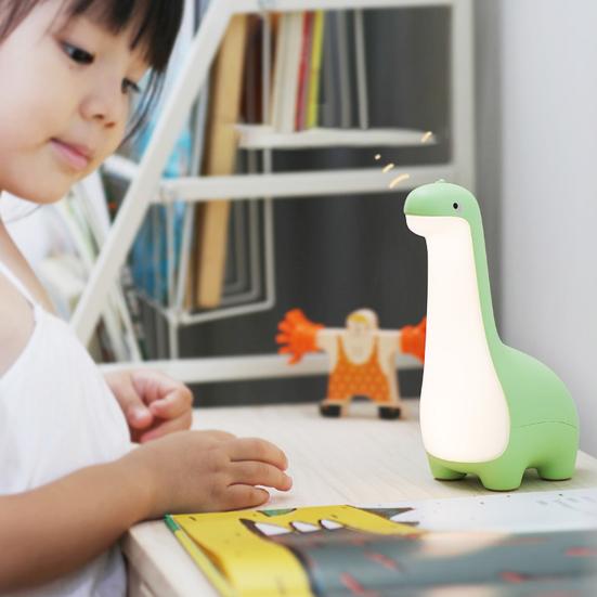 1 комплект лампы в виде динозавра, креативная светодиодная мерцающая форма, бесплатный очаровательный внешний вид, перезаряжаемая подсветка для защиты глаз