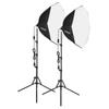 Andoer Studio Photography Softbox Kit with 70cm/28in Octagon Photography Softbox * 2 + 1.5M Metal