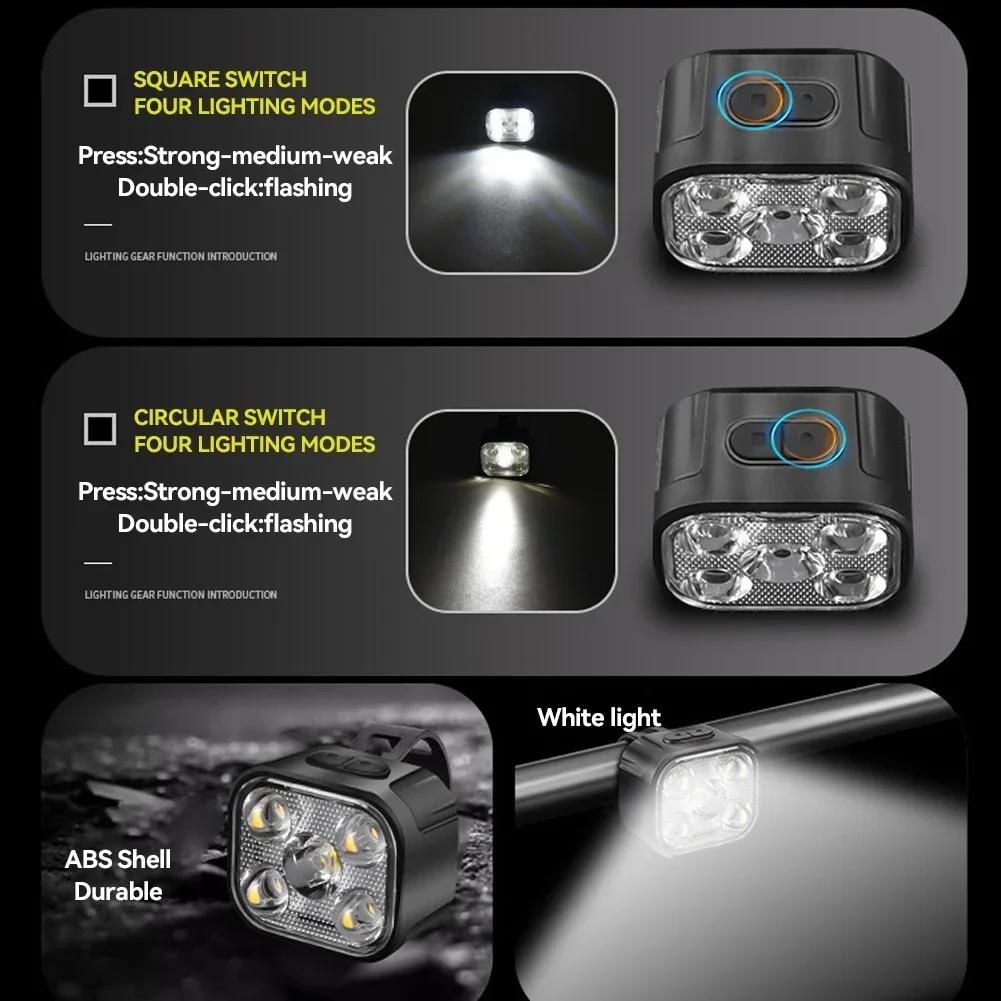 Велосипедный Набор Переднего и Заднего Фонарей Велосипедный Фонарь с USB-зарядкой Передний Фонарь Свет MTB Водонепроницаемый Задний Фонарь Светодиодный Фонарь Велосипедные Запчасти