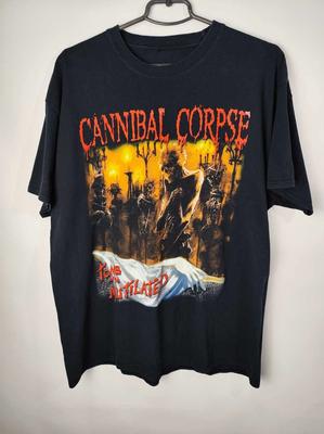Винтажная уличная футболка с принтом группы Rock Cannibal Corpse Репринт