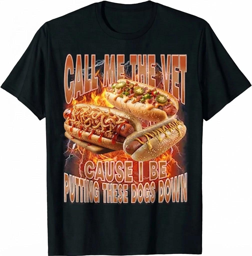 Call Me The Vet Cause I Be Funny Hot Dog Bootleg Meme Hotdog T Shirt