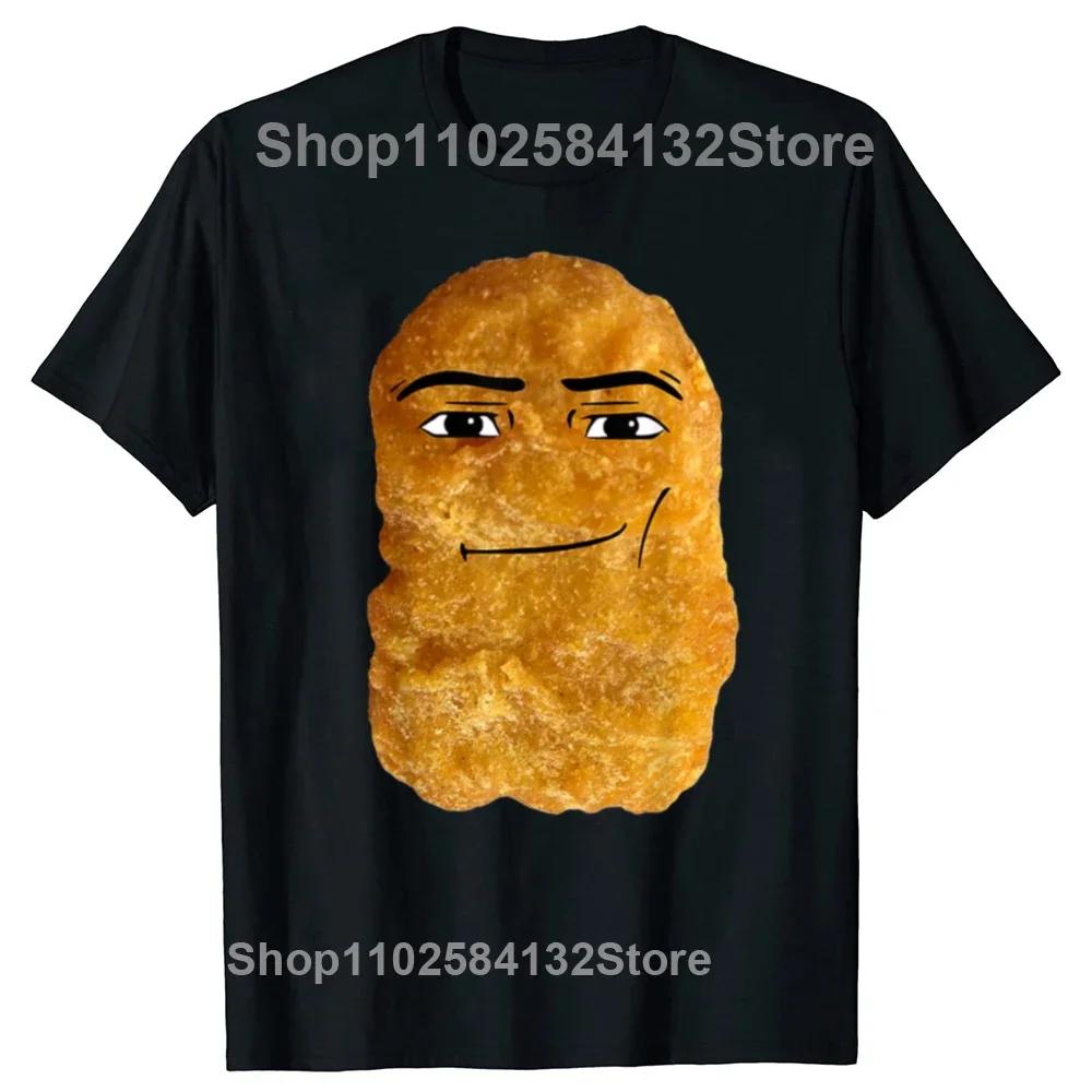 Humor Funny Chicken Nugget Meme TShirts Unisex Women Joke Food Cotton Euro Size ONeck Daily Casual  Unisex Tees