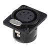 5 Pin Professional Speaker Plugs Female Base XLR Female Plugs Panel Mounted Connector 5-core Gold-plated XLR Connector
