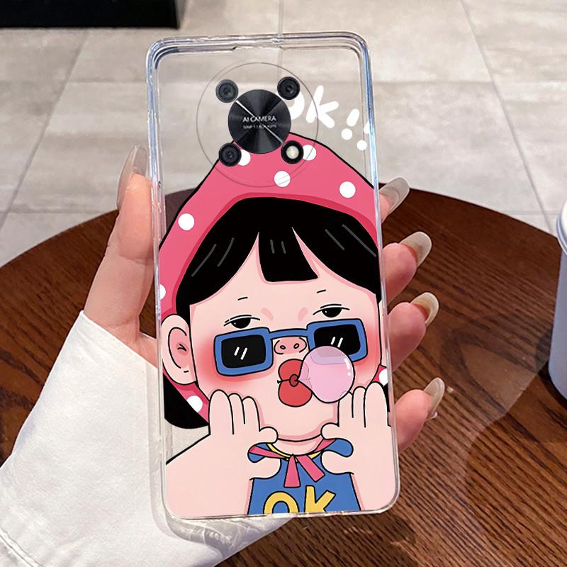 Чехол для Huawei Nova Y90 NovaY90 CTR-LX2 CTR-LX1 CTR-LX3 Чехол Эстетичный Милый Кот Мультяшный Прозрачный Мягкий Силикон Задняя Крышка