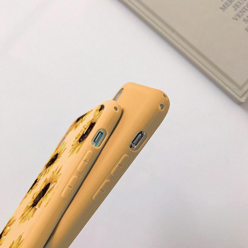 Мягкий силиконовый чехол Sunflower для Xiaomi Redmi Note 13 Pro 13C Poco C65 Samsung A35 A55 M35 Huawei Honor 200 Realme Camera Защитный противоударный чехол