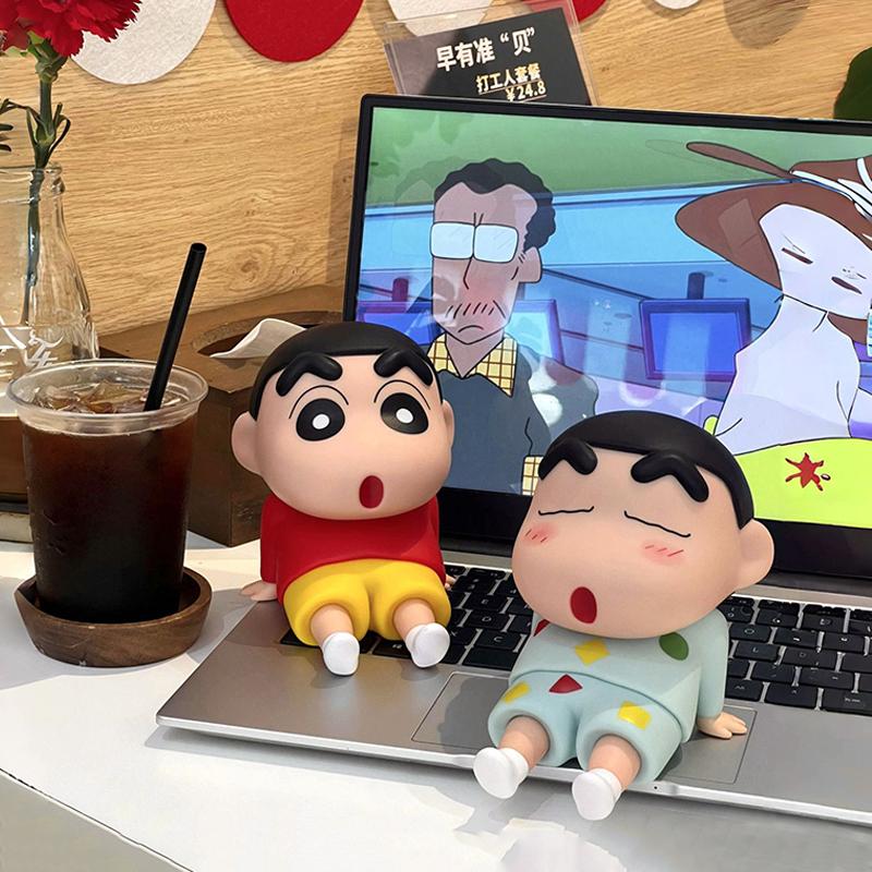 3D Crayon Shin chan Phone Stand Anime Cartoon DIY Crayon Shin chan Model Decoration Office Decor New Year Navided Party Gift