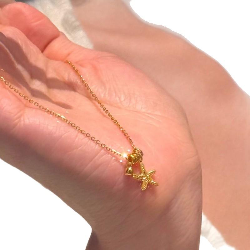 Американская подвеска-морская звезда - Летний блеск "битое стекло", Ретро нишевый стиль для женщин