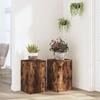 VidaXL Plant Stands 2 Pcs Smoked Oak Engineered Wood, Flower Stand, Pot Stand, Plant Stand 852919