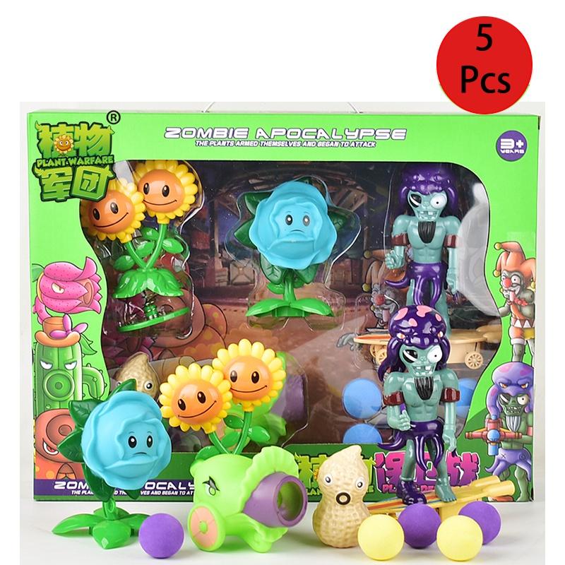 Plants Vs Zombie Peashooter Action Figure Dolls Set High Quality Kids Present