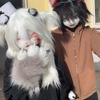 Furry Cosplay Costume Gloves Cartoon Cosplay Props Kawaii Plush Cat Paw Gloves  Party