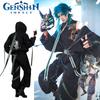 Genshin Xiao Impact Cosplay Costume Daily Work Clothes Uniform Party Black Suit