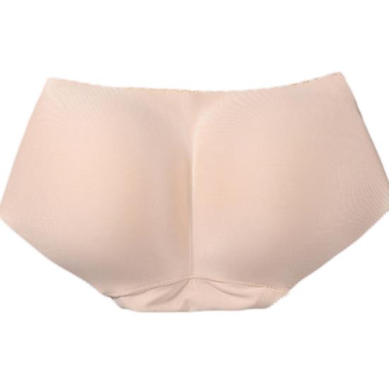 Women Seamless Solid Color Butt Enhancer Hip Lifting Panties Padded Underwear