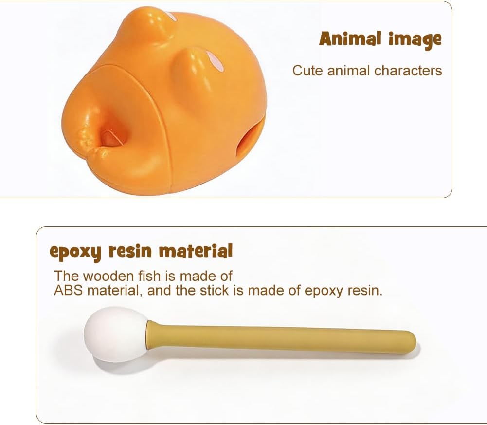 Cat-Shaped Meditation Drum – Cute Hitting Fidget Sensory Desktop Zen Drum