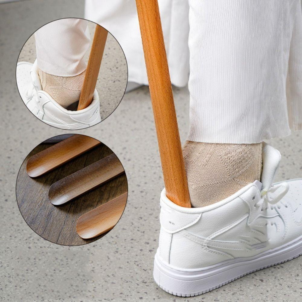 30/55 см Магнитный рожок для обуви с деревянной ручкой Ленивый рожок для обуви для пожилых людей, беременных женщин