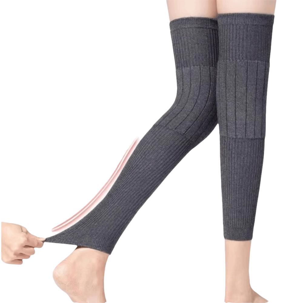 Elastic Thick Knee Protector Windproof Thermal Leg Warmers Old Cold Legs