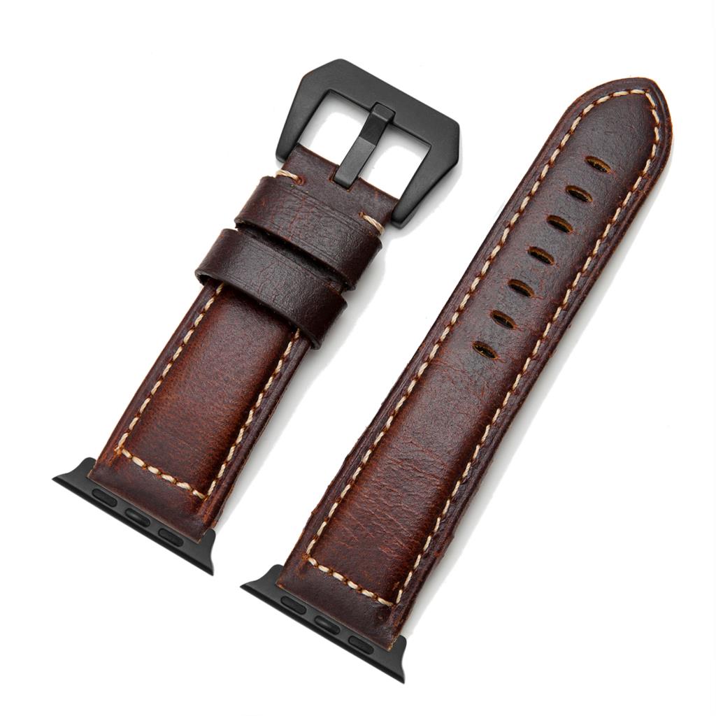 Vintage Watchbands 44mm 40mm 42mm 44mm Handmade Watch Strap Coffee Blue Red Green Replacement Watchwrist Belt Bracelet Accessory