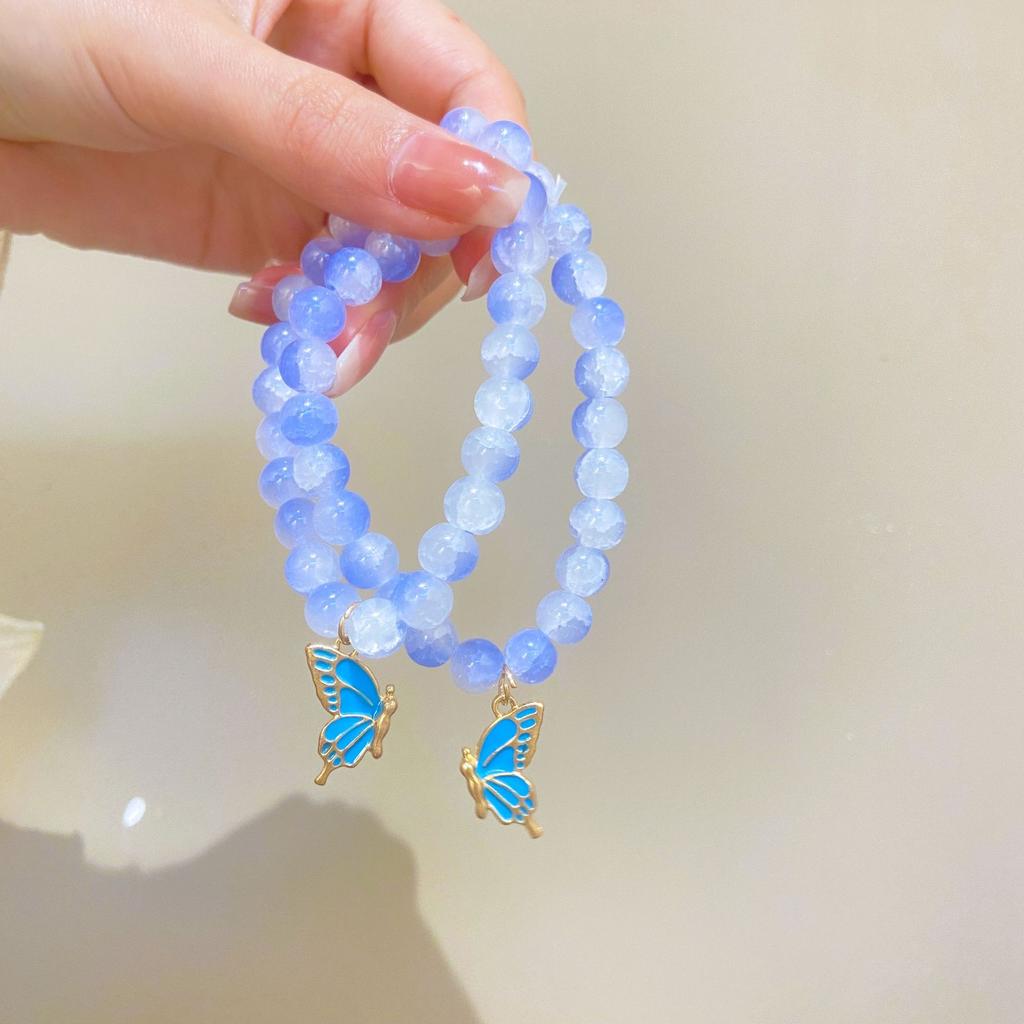 Ретро универсальный браслет Advanced Sense с капельным маслом и бабочкой, украшенный кристаллами и бисером для женщин