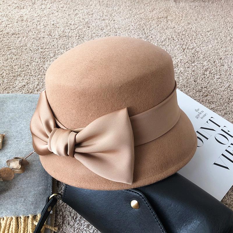 Элегантная шерстяная шапка для женщин: Лук в стиле Хепберн, французский ретро