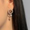 Design Glossy Love Small Bead Earrings Ins Cold Wind Fashion Hollow Circle Heart Shaped Hyunya Wind Earrings