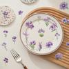 100pcs Transparent Romantic Art Purple Flowers Red Roses Combination Sticker Notebook Phone Case Creative DIY Waterproof Sticker