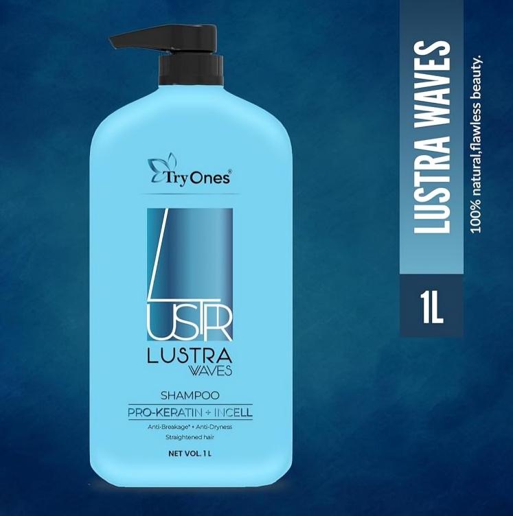 Try Ones Lustar Waves Care Shampoo For Straightened Hair 1L
