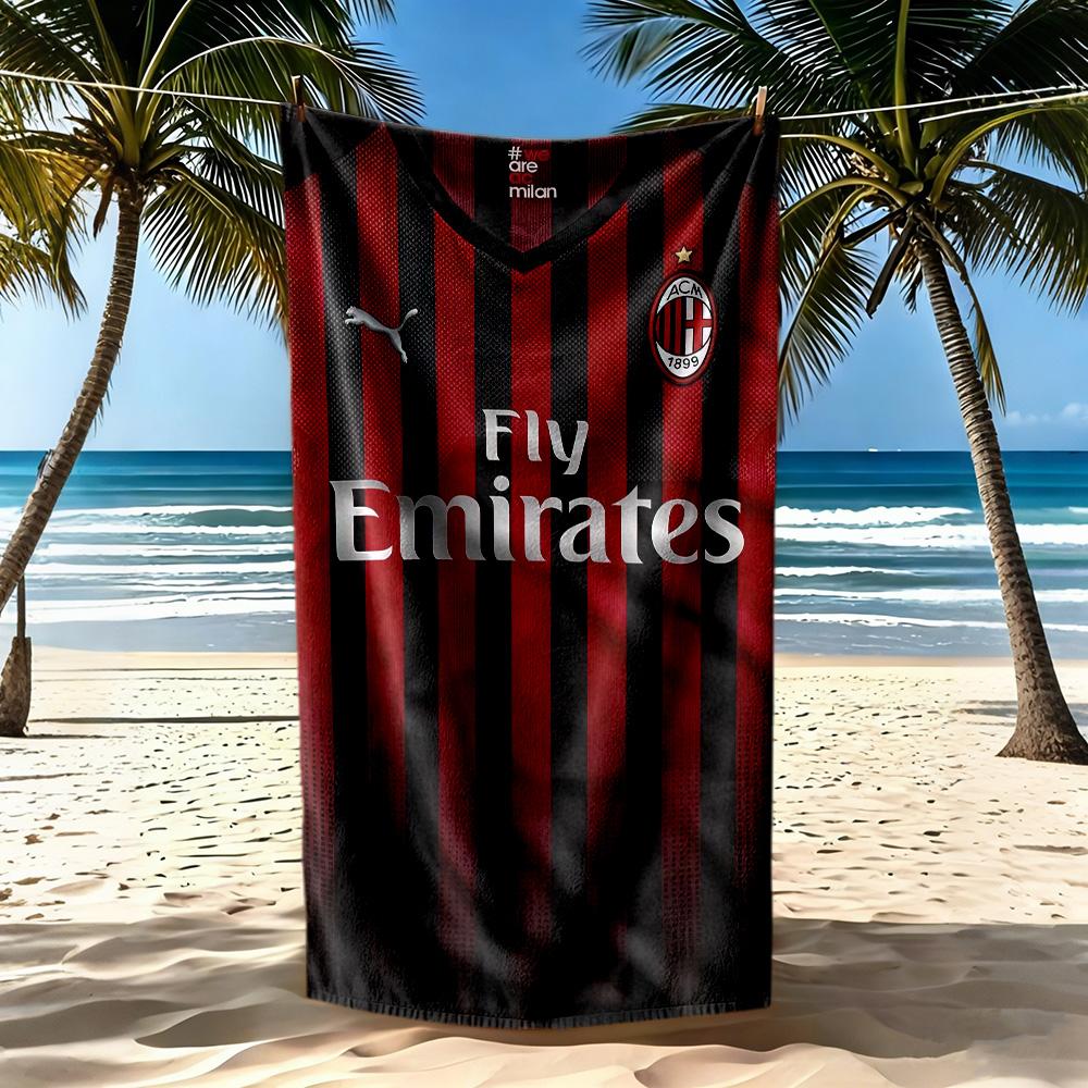 Ac Milan Beach Towel Soft Durable Quickdry Comfortable Lightweight