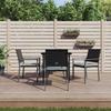 VidaXL Garden Dining Set 5 Pcs Cushions Wicker Steel, Dining Set, Outdoor Dining Set, 3187002