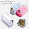 Manicure Drill 30 Stand Visible Dustproof Washable Bit Multi-grid Design Slots Nail Art Drill Grinding
