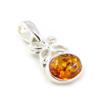 [H5026] - Amber 'Inspiration' Silver Pendant