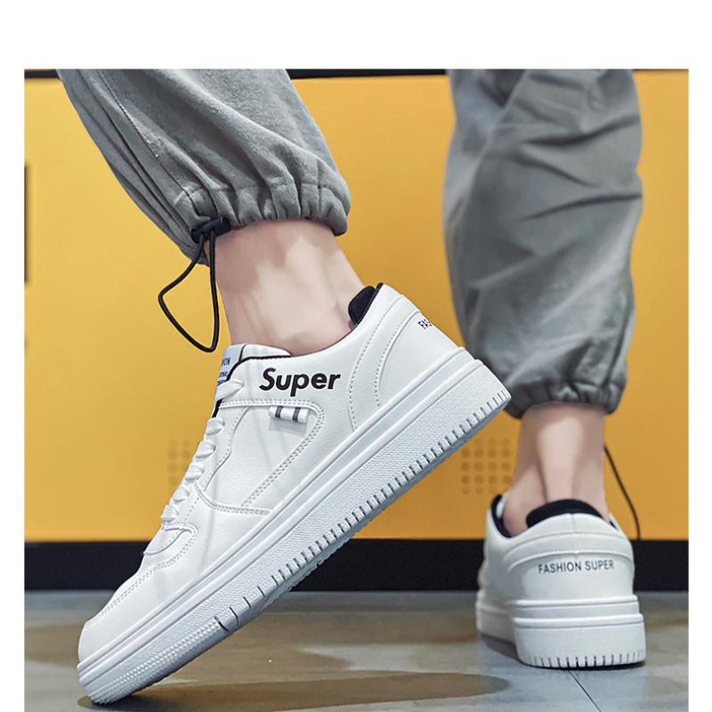 Модная мужская белая обувь лето универсальная дышащая спортивная трендовая обувь для скейтборда мужские повседневные кроссовки новые для улицы для движения белые кроссовки