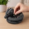 3D-печатный лоток-хранилище для дракона, Декоративная миска-подставка для колец, ключей, монет, украшений, Настольный органайзер для домашнего офиса
