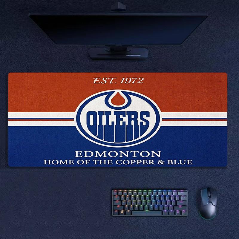 Edmonton Oilers Color Mouse Pad Large Gaming Table Cushion Non-slip Laptop Tablet Big Mousepad XXL Mat Mini PC Playmat With Lock edge