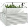 VidaXL Raised Garden Bed with Greenhouse Planter Flower Box Plant Pot Planting Bed Balcony Outdoor 316882
