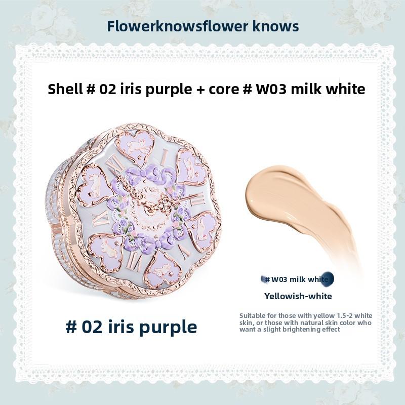 Flower Knows Тональная основа-кушон Garden Air Cushion CC-крем Консилер для лица, безопасный для кожи, Увлажняющая тональная основа с натуральным покрытием