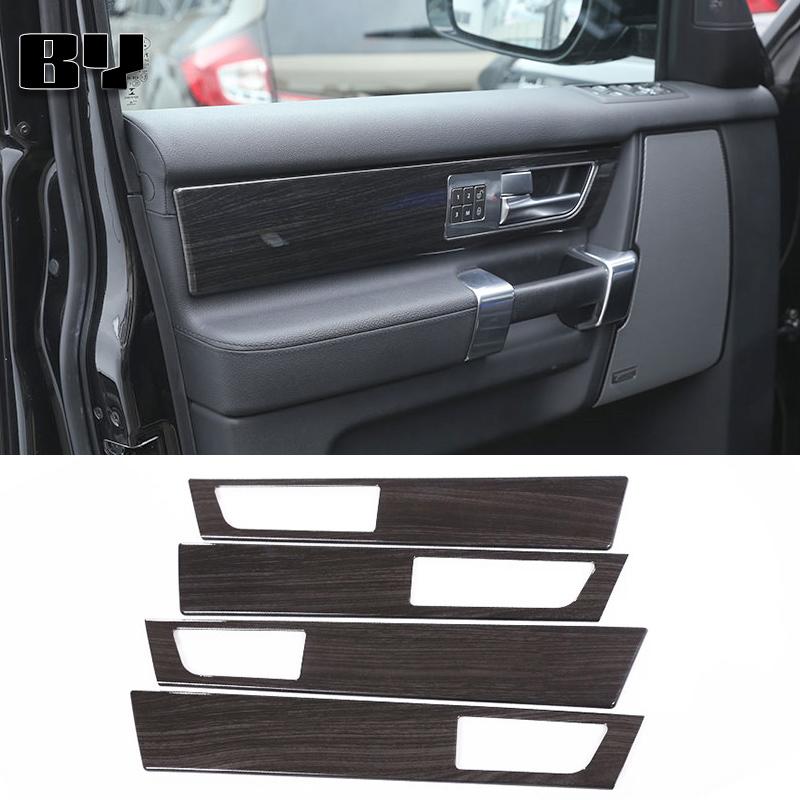 ABS Черный под дерево для Land Rover Discovery 4 LR4 2010-2016 Аксессуары Панель переключения передач Консоль Декоративная накладка Наклейка