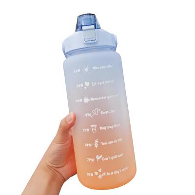 Бутылка для воды MYEEDA 2 литра с отметками 2л бутылка Бутылка для воды 2 литра Бутылка для воды Прямое питье Стильная Мотивационная бутылка для воды