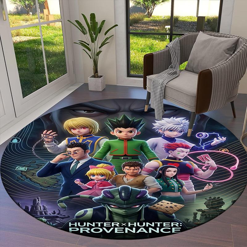 Ковер с круглым ворсом Hunter X Hunter Ковер для гостиной, спальни, дивана, игровой комнаты Декор Нескользящий коврик для пола