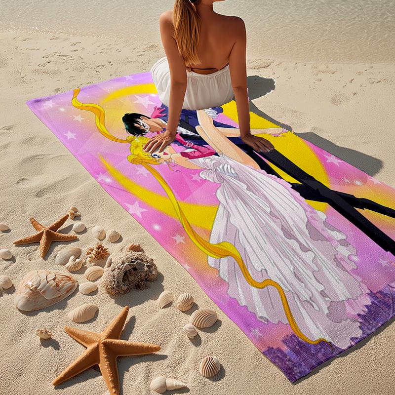 Moonlit Dance Of Love Beach Towel, Super Soft Microfiber, Gift for Her/Him, Birthday, for Pool, Beach, Travel, Home Decor Fan gifts