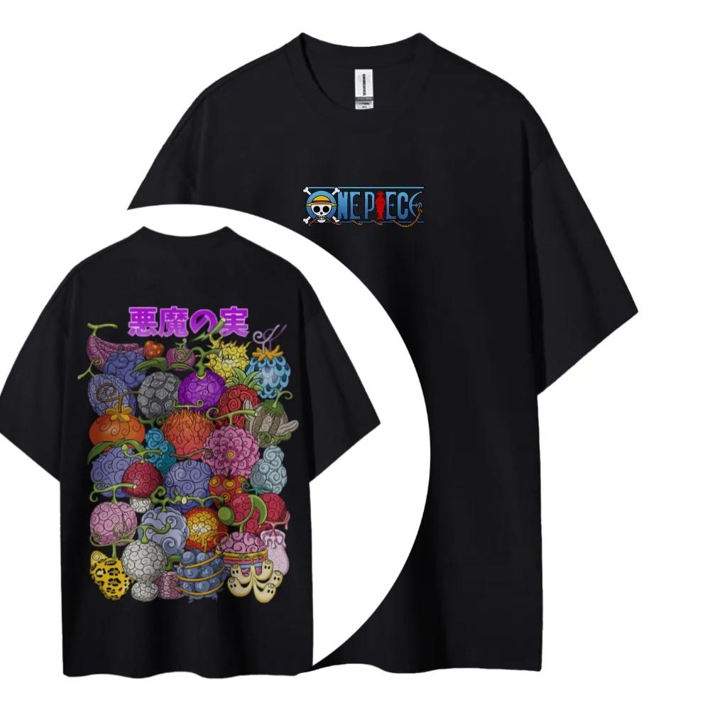 One Piece Anime Devil Fruit Printed Tshirt Unisexs and Womens Tshirt Unisexs Top Sports Tshirt Unisexs Tshirt Summer Tee 2026 New